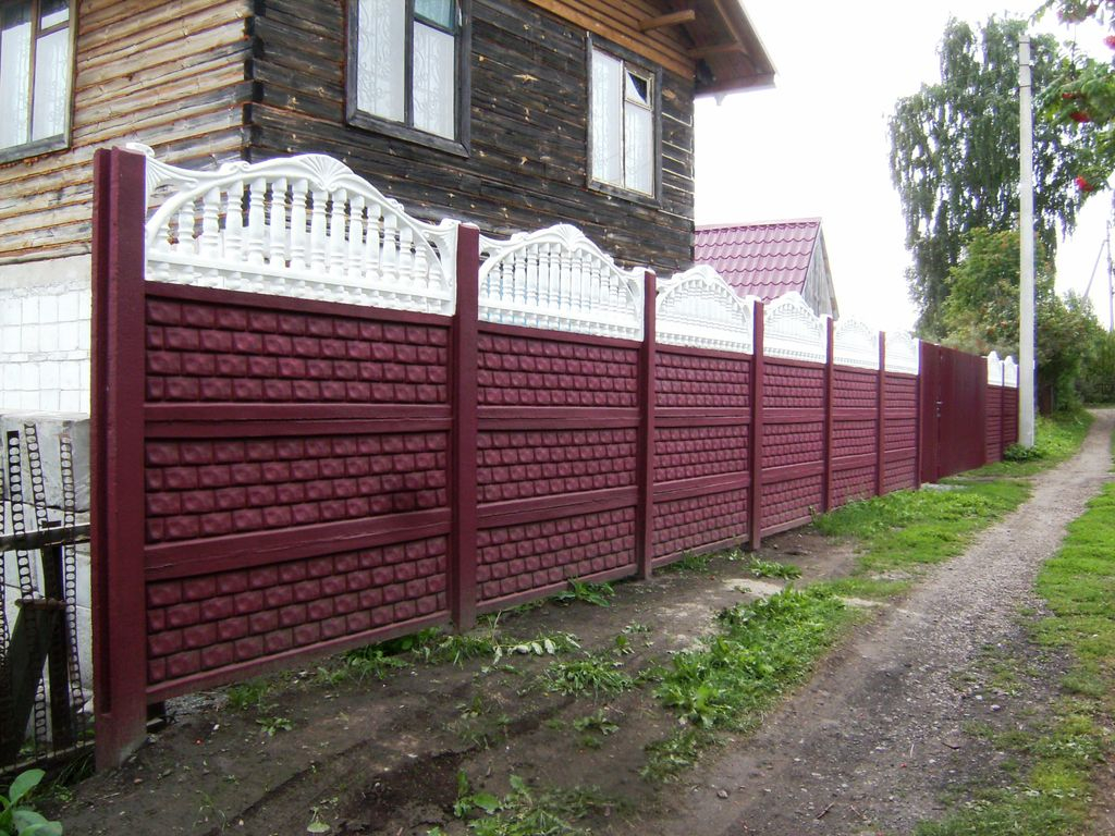 Забор бетонный наборный